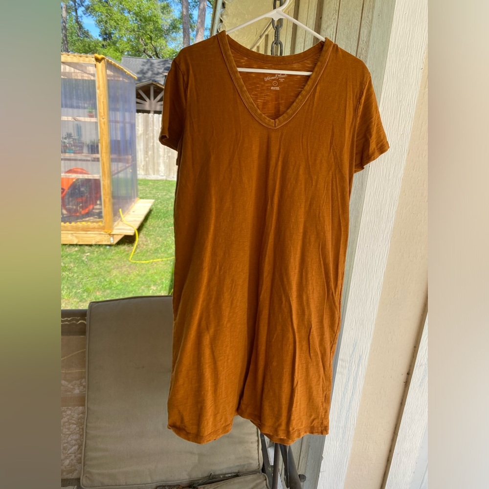 Universal thread cotton dress, L pumpkin spice orange